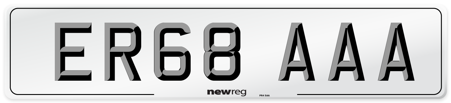 ER68 AAA Number Plate from New Reg